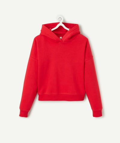 CategoryModel (8821770420366@5870)  - Sweat à capuche pour fille uni rouge