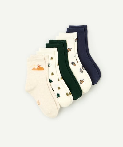 CategoryModel (8821761507470@9372)  - lot de 5 paires de chaussettes thème ski et sapin