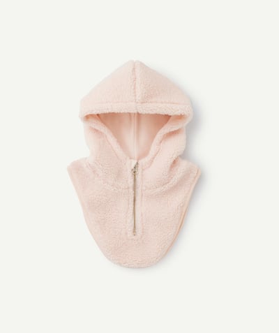 CategoryModel (8821761573006@30770)  - Snood cagoule fille en fibres recyclées rose pâle