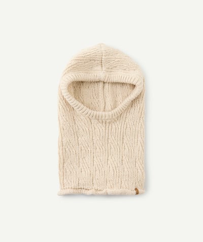 CategoryModel (8824928993422@14)  - Cagoule fille tricotée en fibres recyclées beige