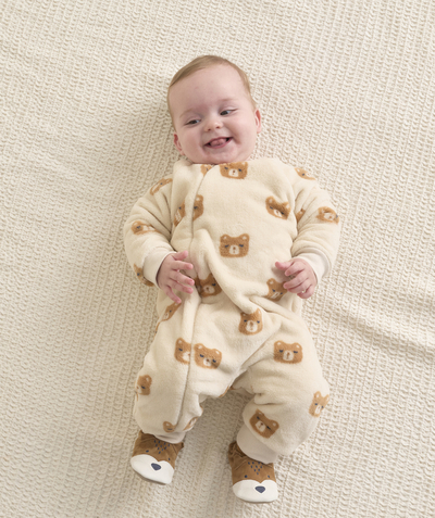 CategoryModel (8824667340942@21)  - soft beige recycled fiber bear head print sleeping bag