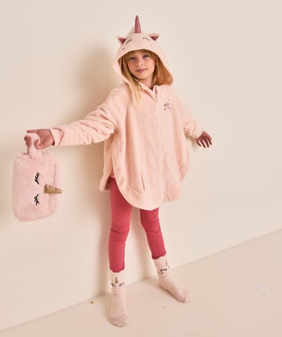 CategoryModel (8821764587662@20967)  - girl's robe in soft pink recycled fibers with unicorn animation