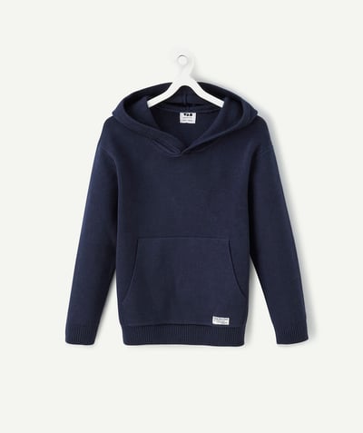 CategoryModel (8821761507470@9537)  - Pull à capuche garçon bleu marine