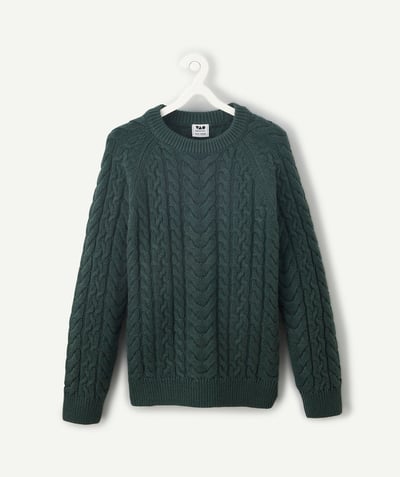 CategoryModel (8821761507470@10190)  - Boy's knitted sweater in green recycled fibres