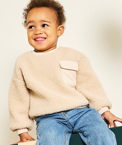 CategoryModel (8824896913550@811)  - Sweat en sherpa beige pour bébé garçon