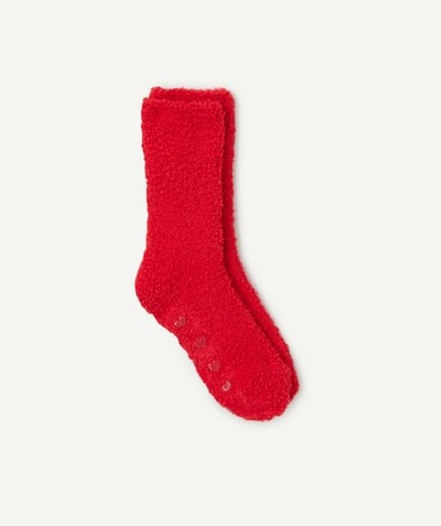 CategoryModel (8827517567118@9)  - Soft red non-slip Christmas socks for girls