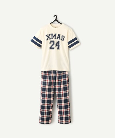 CategoryModel (8827452096654@3)  - Boy's Christmas pyjamas, short sleeves, plaid pants