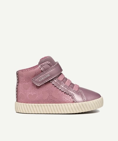 CategoryModel (8824994594958@8)  - mirrorless pink high-top sneakers with heart print