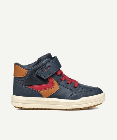 CategoryModel (8825715589262@6)  - washiba navy blue and red high-top scratch sneakers