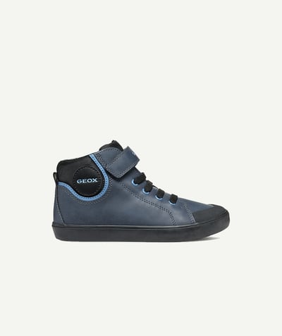 CategoryModel (8824994660494@9)  - gisli dark blue high-top sneakers with velcro fastening