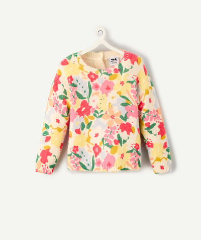 CategoryModel (8827517567118@9)  - Baby girl's colorful floral print sweater