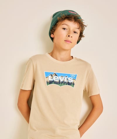 CategoryModel (8825060262030@22)  - beige boy's t-shirt with mountain logo