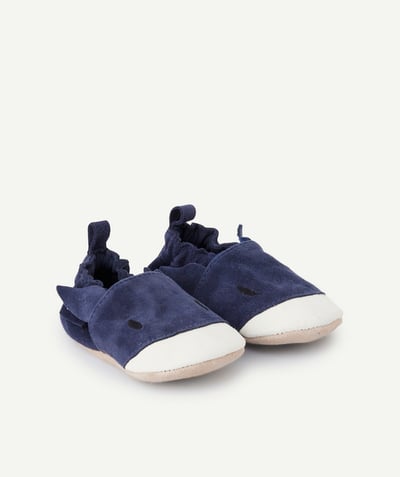 CategoryModel (8827517567118@9)  - Baby boy slippers navy blue cow design