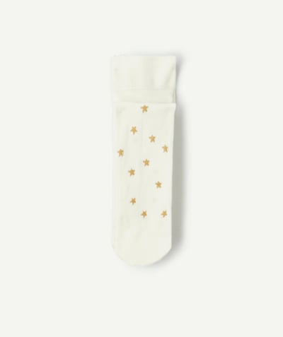 CategoryModel (8825487523982@176)  - White and gold baby girl star tights