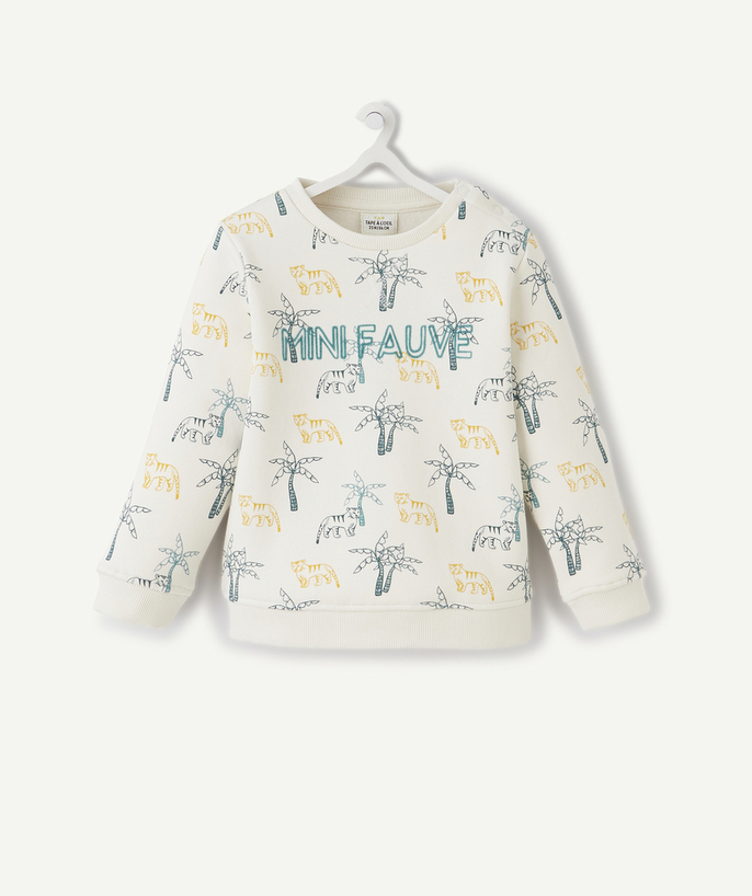   - PRINTED SWEATSHIRT IN ORGANIC COTTON AND FELT