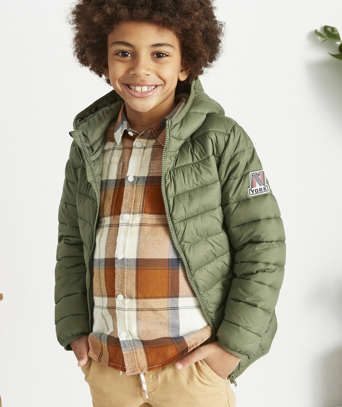   - QUILTED AND RECYCLED KHAKI PADDED JACKET