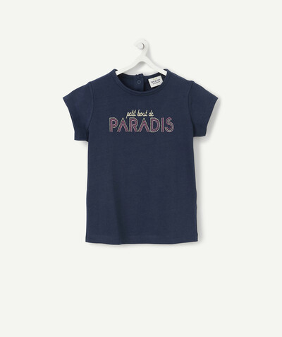 CategoryModel (8821752332430@1006)  - NAVY BLUE T-SHIRT IN ORGANIC COTTON WITH A FUN DESIGN