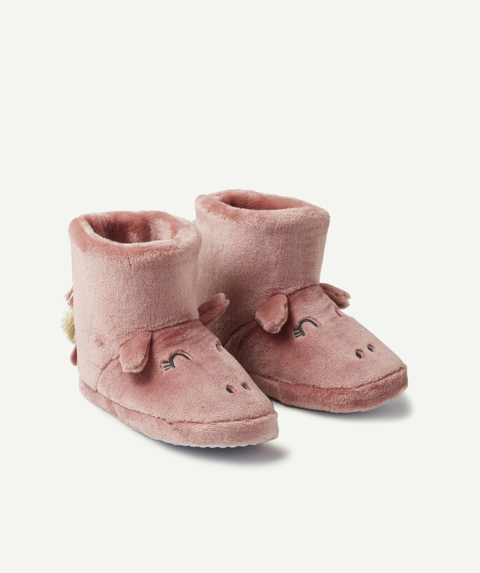   - HIGH TOP PINK BOOTIES WITH ANIMAL DESIGNS