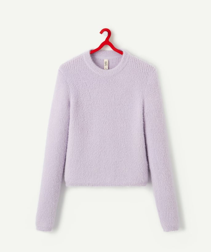   - MAUVE JUMPER IN A FLUFFY KNIT