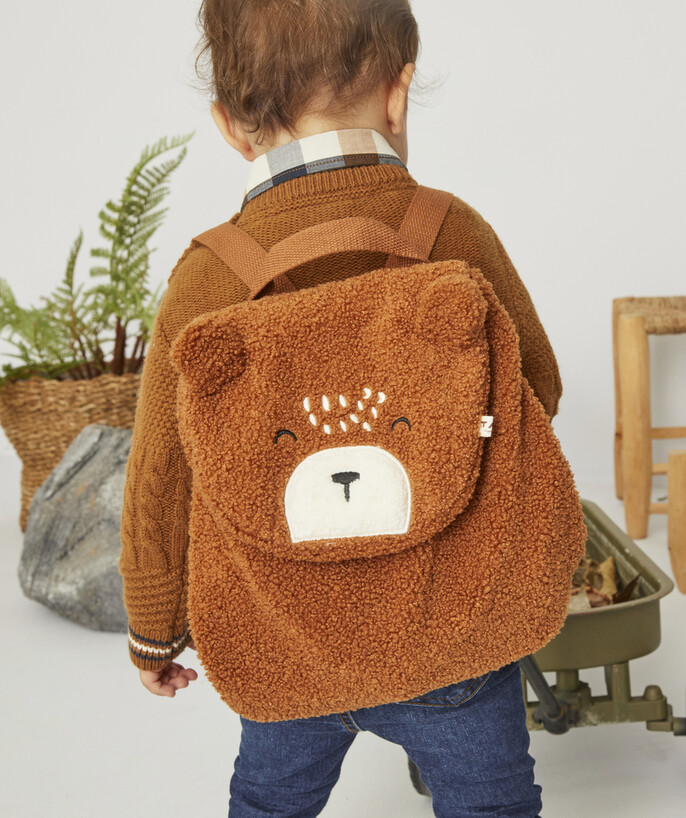   - SUPPLE BEAR BACKPACK IN CAMEL SHERPA