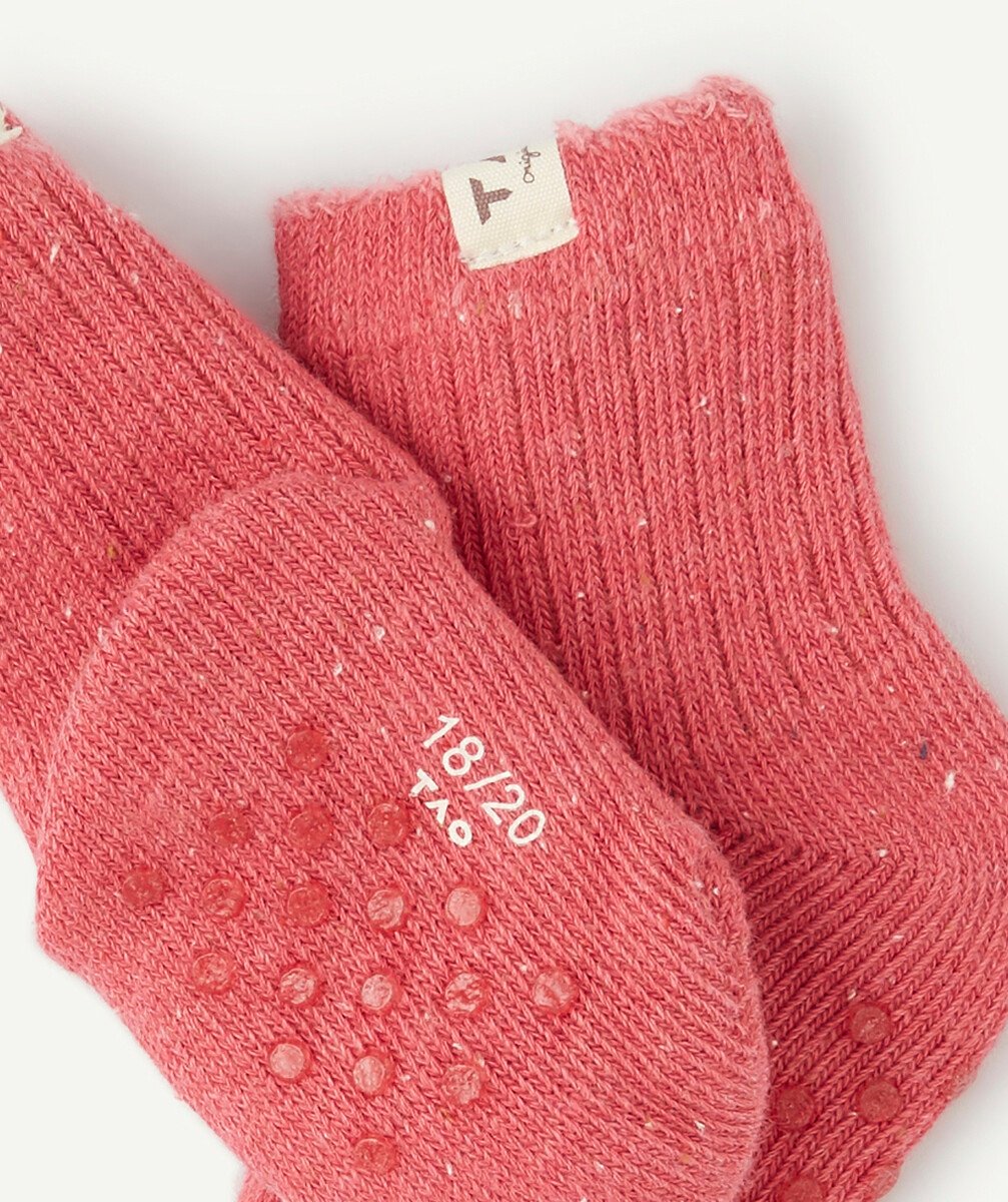 Chaussettes coton avec semelles anti-dérapantes Rose grey Mp