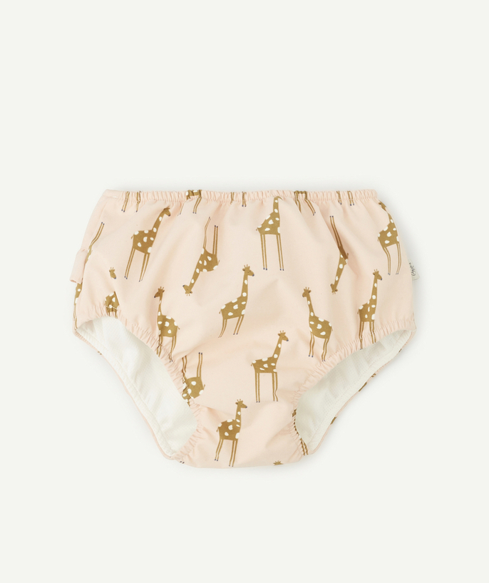   - BABY GIRLS' PINK GIRAFFE SWIM NAPPY