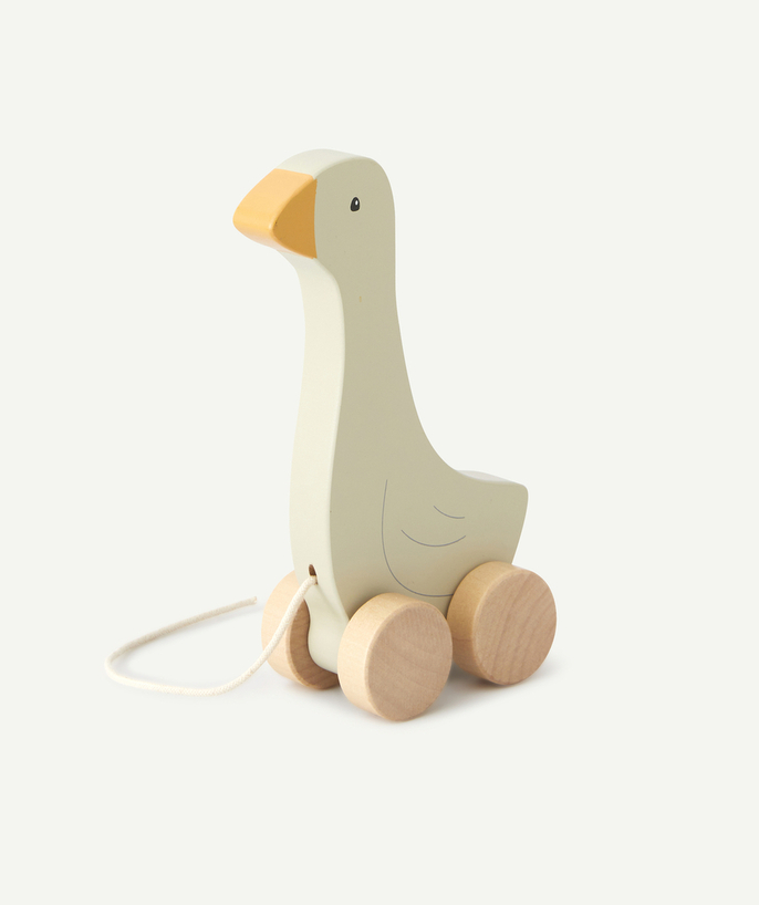   - WOODEN PULL-ALONG TOY GOOSE FOR BABIES