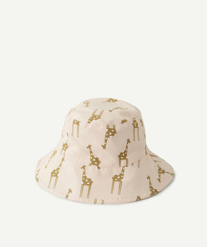   - CHAPEAU GIRAFE ANTI-UV RÉVERSIBLE BÉBÉ FILLE