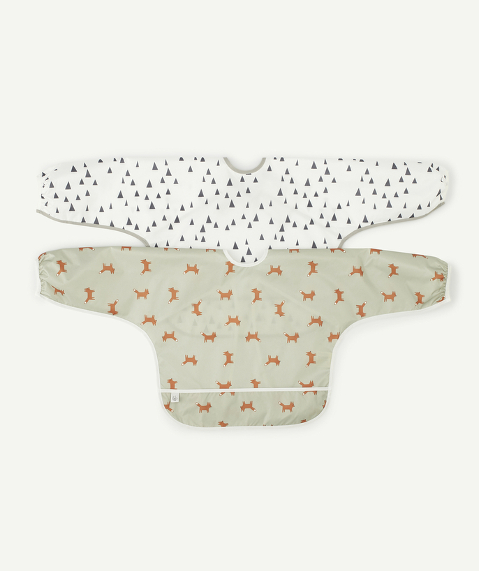   - PACK OF TWO LONG-SLEEVED BIBS FOR BABY BOYS