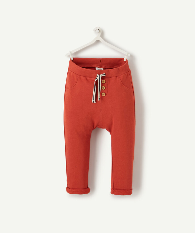   - LE PANTALON SAROUEL TERRACOTTA EN COTON BIOLOGIQUE