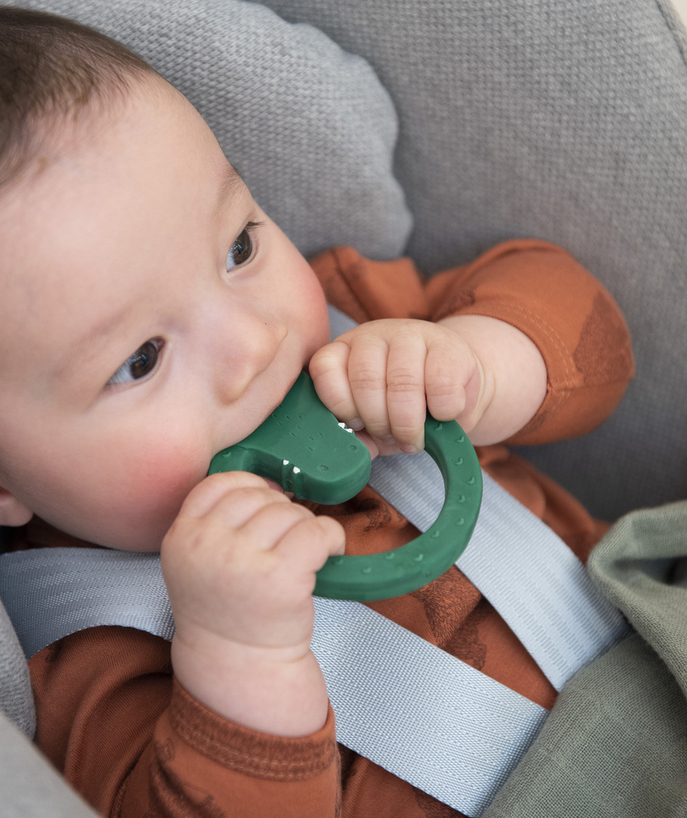   - BABY'S NATURAL RUBBER CROCODILE TEETHING RING