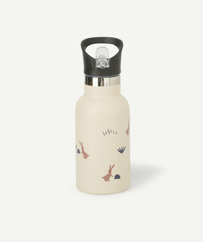   - CHILD'S BEIGE RABBIT DESIGN 350ML FLASK