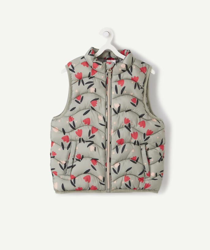   - SLEEVELESS PRINTED PADDED JACKET WITH RECYCLED PADDING