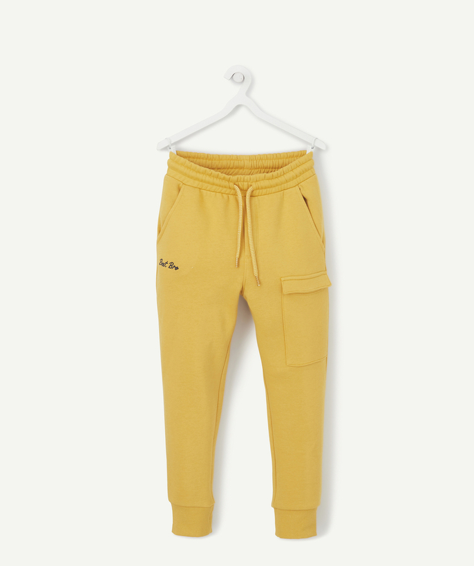   - CARGO-STYLE YELLOW JOGGING PANTS