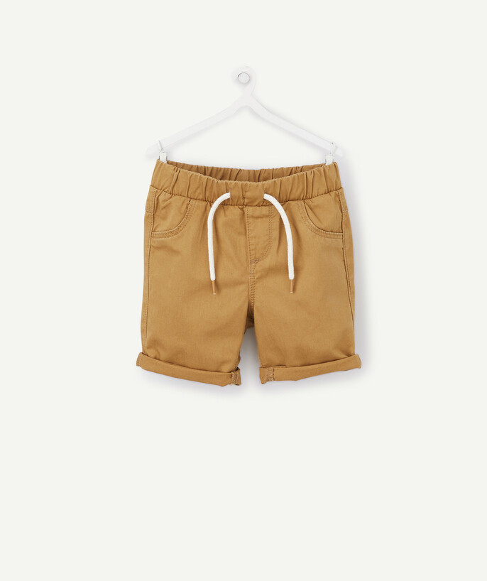   - BEIGE COTTON SHORTS WITH A CORD