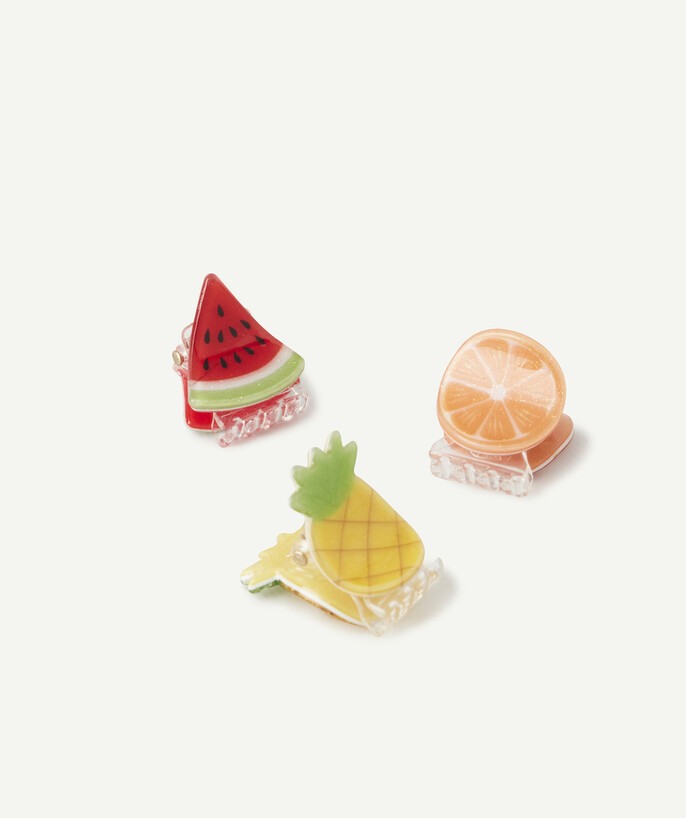   - SET OF THREE FRUIT HAIR CLIPS