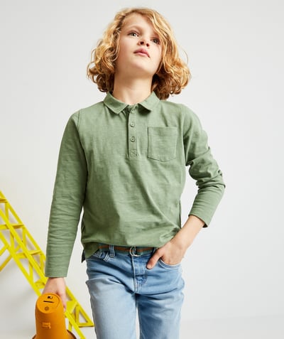 CategoryModel (8821764522126@5512)  - BOYS' POLO SHIRT IN GREEN RECYCLED FIBERS