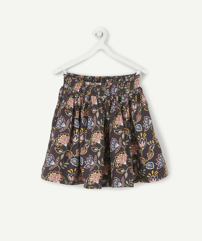 CategoryModel (8821761573006@30518)  - GIRLS' FLOWERY AND TWIRLY SKIRT IN ECO-FRIENDLY VISCOSE