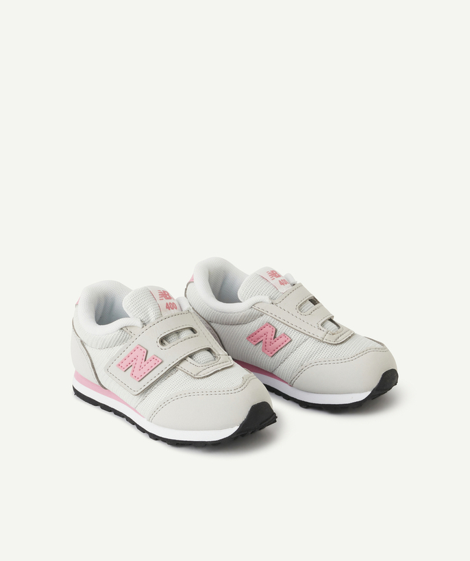   - 400 PINK AND GREY TRAINERS WITH SCRATCH FASTENING