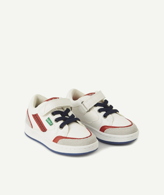   - WHITE AND RED TRAINERS