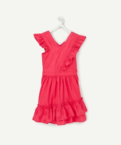 CategoryModel (8821761573006@30518)  - FUCHSIA DRESS WITH BRODERIE ANGLAIS DETAILS
