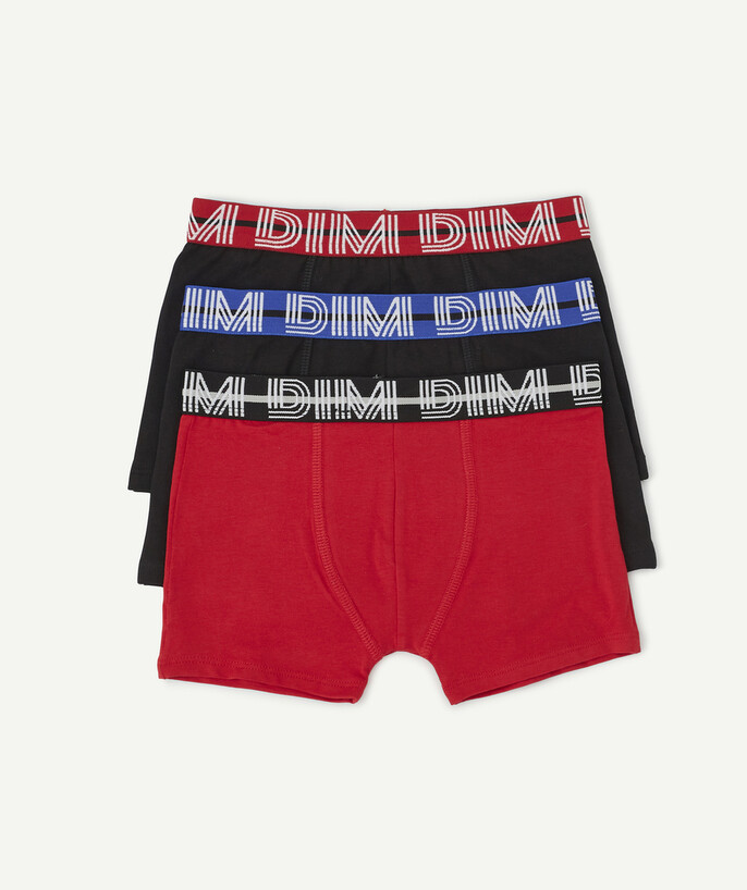   - PACK OF THREE PAIRS OF BLACK AND RED SHORTS