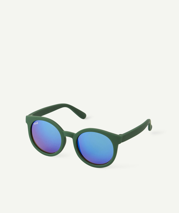   - ROUND GREEN SUNGLASSES IN RECYCLED PLASTIC