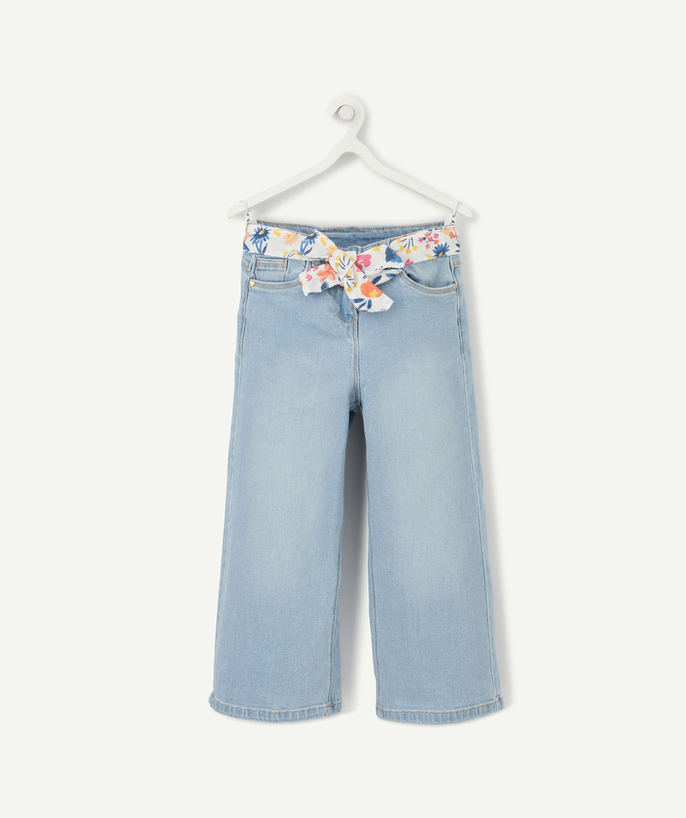   - LOW ENVIRONMENTAL IMPACT DENIM JEANS WITH A FLORAL BELT