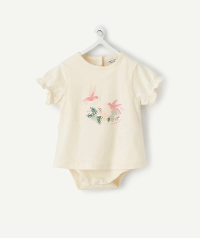 CategoryModel (8825911935118@520)  - TWO-IN-ONE CREAM ORGANIC COTTON T-SHIRT AND BODY WITH AN EMBROIDERED DESIGN