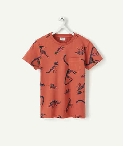 CategoryModel (8824503009422@13)  - BOYS' T-SHIRT IN RED ORGANIC COTTON WITH FLOCKED MOTIFS