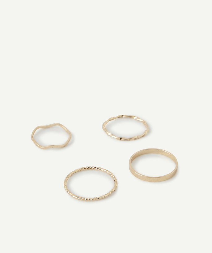   - SET OF FOUR GOLD COLOR RINGS