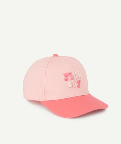 CategoryModel (8821761573006@30866)  - GIRLS' PINK COTTON CAP WITH AN EMBROIDERED MESSAGE