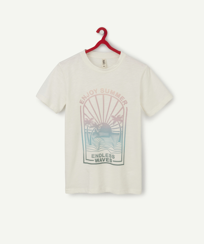   - WHITE T-SHIRT IN ORGANIC COTTON WITH A FUN DESIGN