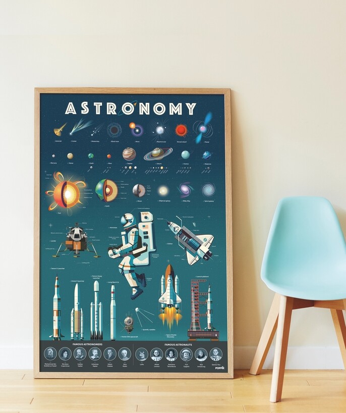   - POSTER WITH 40 ASTRONOMY STICKERS - 8-12 YEARS